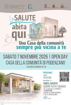 Locandina Open day - Casa della salute Podenzano