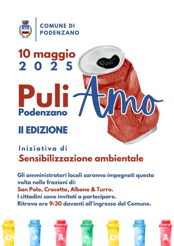 Locandina "PuliAmo Podenzano"