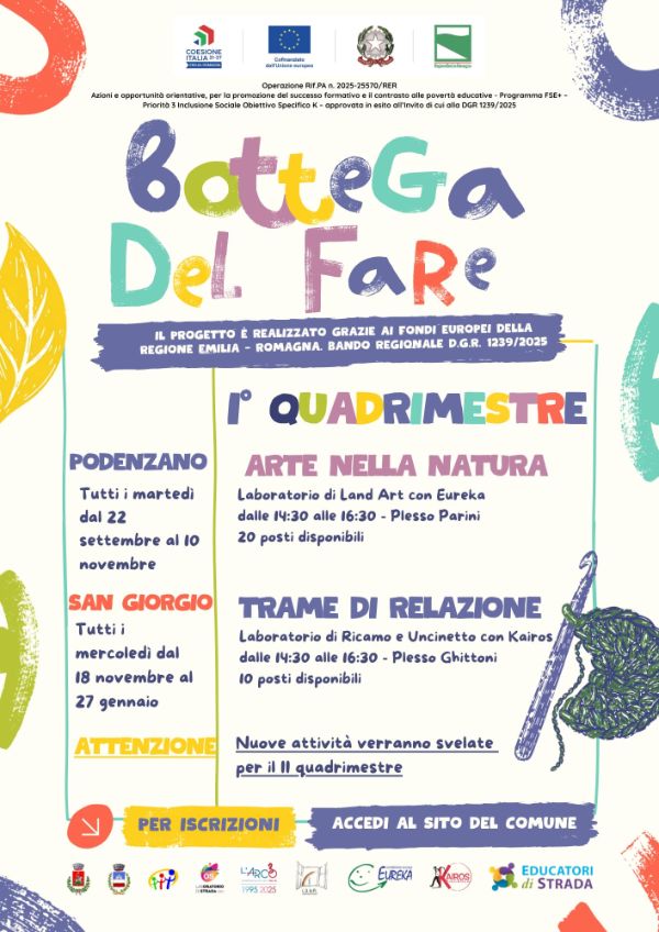 La Bottegha del fare 1 quadrimestre