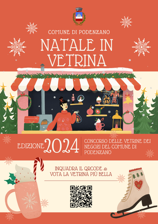 Locandina Natale in vetrina