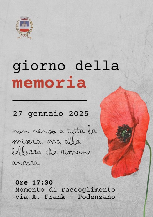 Locandina giorno della memoria Podenzano