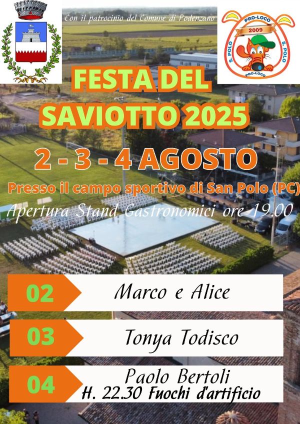 Locandina festa del saviotto
