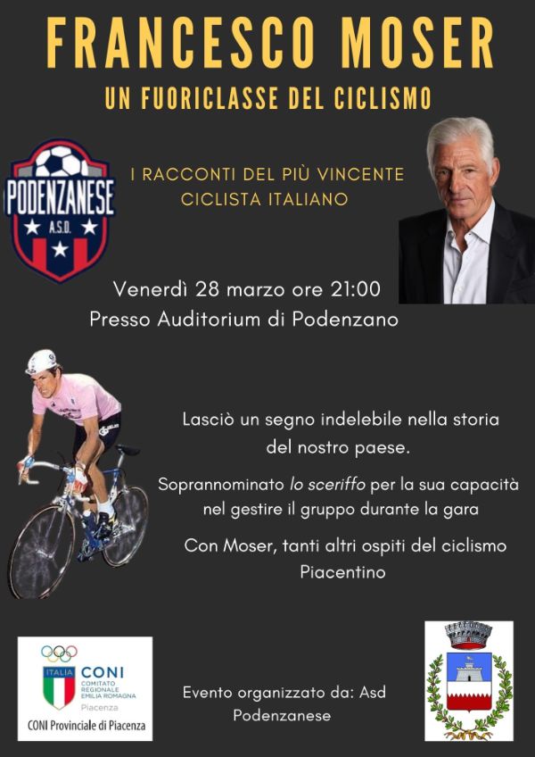 Locandina evento - Francesco Moser