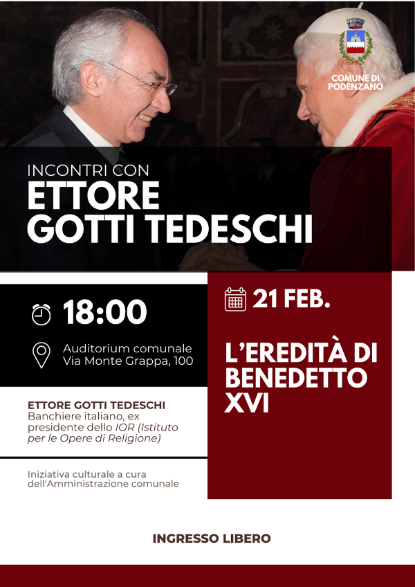"L'eredità di Benedetto XVI" - Ettore Gotti Tedeschi