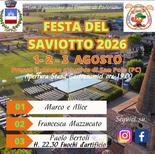 Locandina feta del saviotto 2026