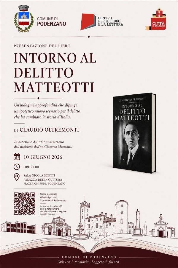Locandina presentazione del libro Intorno al delitto Matteotti